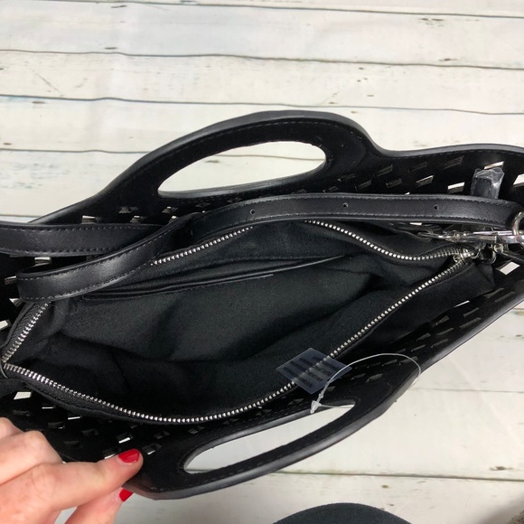 NEW Free People cut out tote in black - Picture 5 of 6